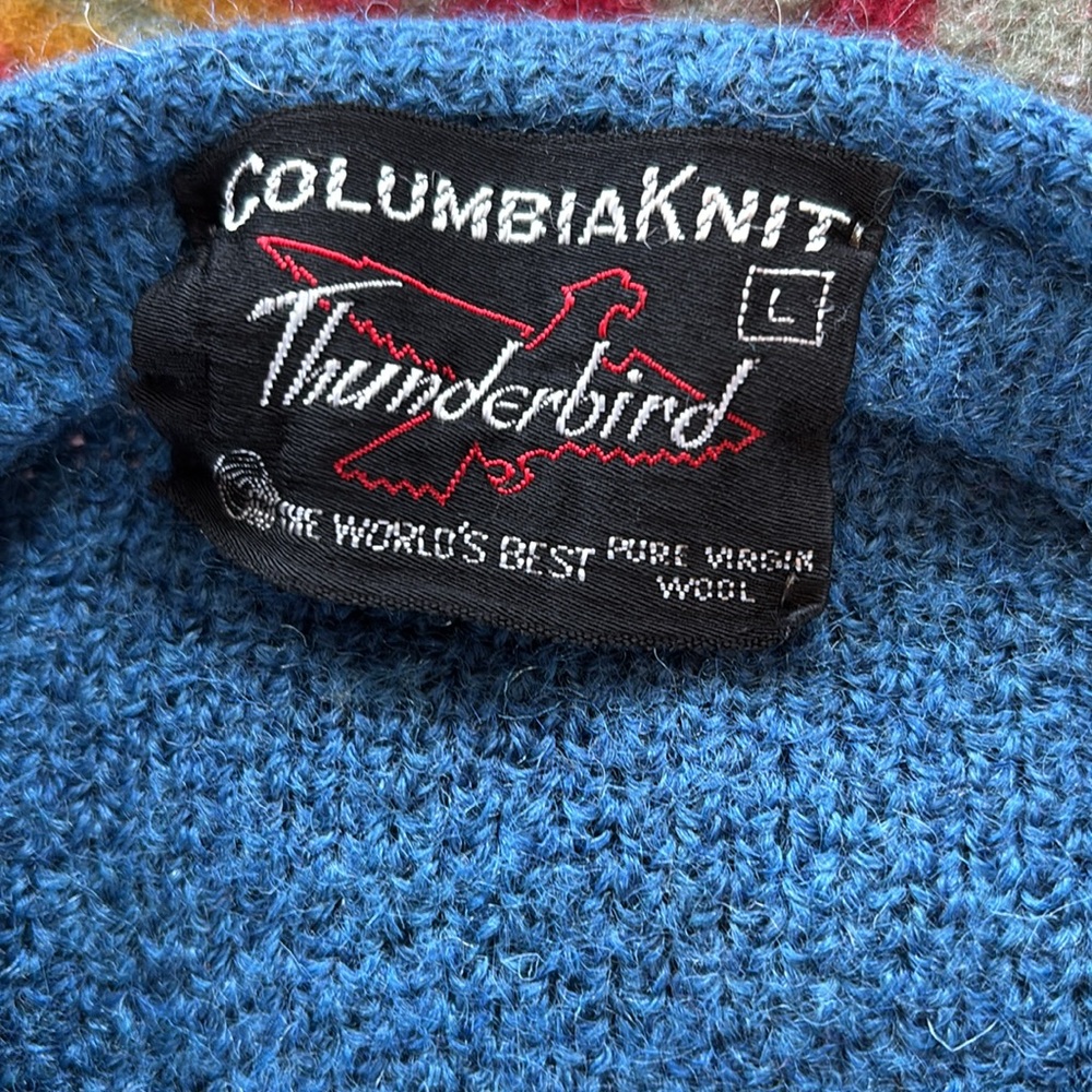 Vintage Thunderbird Buttoned wool sweater - Picture 3 of 3